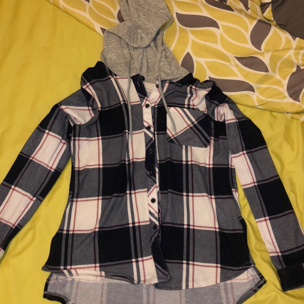 Flannel with hood